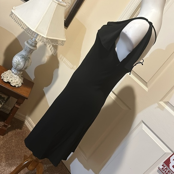 Laundry by Shelli Segal Black Dress asymmetrical strappy front. NIOP. 10P - Picture 3 of 11